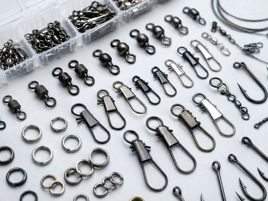 Angelwirbel OEM Snaps Splitringe und Haken für Terminal Tackle Großhandel